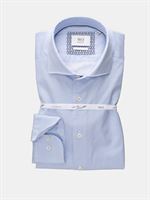 Eterna Super Soft lyseblå stribet premium by1863 skjorte uden brystlomme. Slim Fit 2357 12 FS82